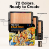 H&B 72-Color Artist-Grade Erasable Colored Pencil Set | OEM & Wholesale