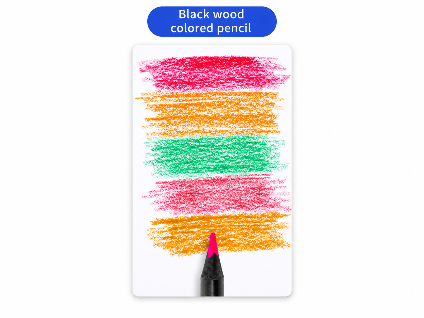Color strokes demonstrating colored pencil application
