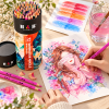 72-Color Water-Soluble Colored Pencil Set in Paper Tube