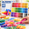 45 Color Hexagonal Oil Pastel Set for Kids and Beginners