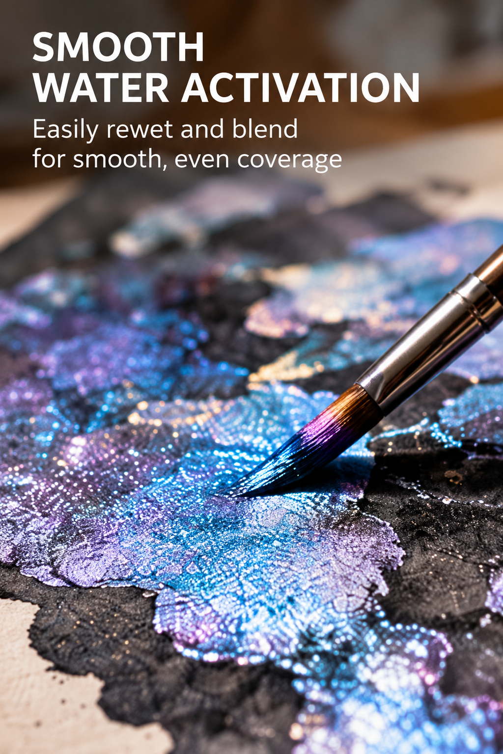 Loose single watercolor pans showing metallic color choices