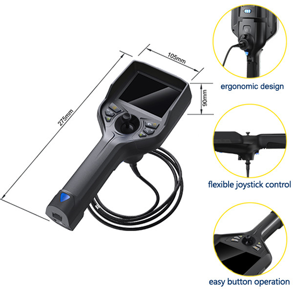 JEET T35H Series Mega Pixels 3.9mm Video Endoscope, 4-Way Articulating Videoscope, Inspection Camera