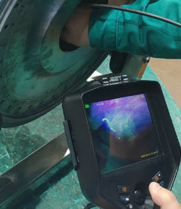 Expert in internal inspection of castings - UV Ultraviolet Borescope