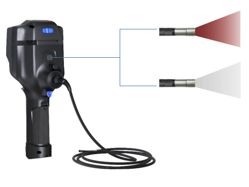 White/IR light source, one key toggle