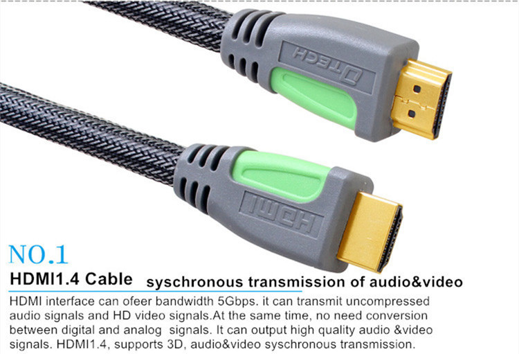 Dtech Plug and Play Copper HDMI Cable with Woven Wesh