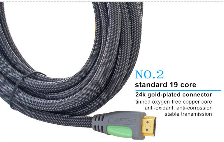 Dtech Plug and Play Copper HDMI Cable with Woven Wesh