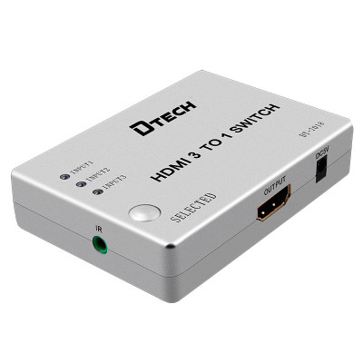 DTECH DT-7018 3 IN 1 Out HDMI SWITCH Mendukung 1080p Dan 3D
