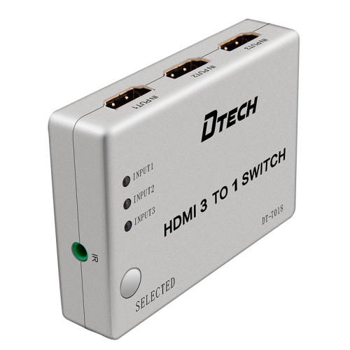 DTECH DT-7018 3 IN 1 Out HDMI SWITCH Soporte 1080p y 3D