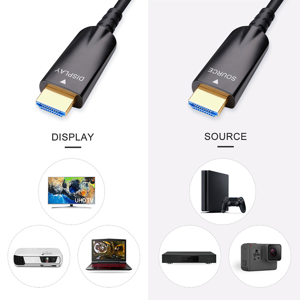 DTECH Cable de fibra HDMI 50m 1.4v