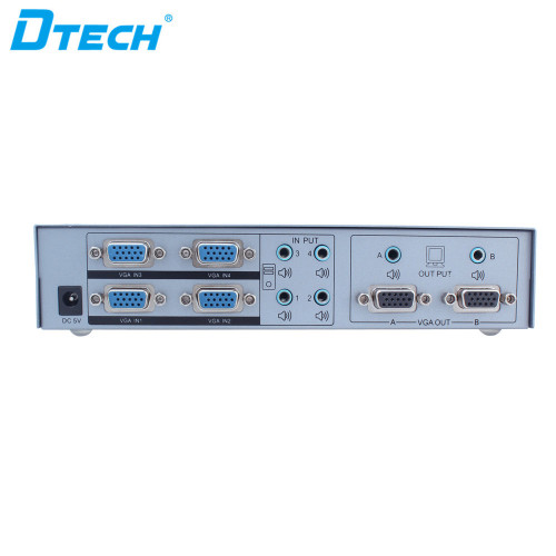 Dtech Switch Splitter Función IR Matriz VGA 4 * 2 1080p