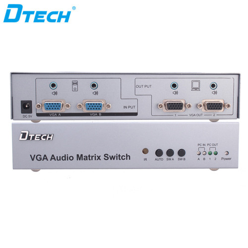 Dtech الصوت والفيديو VGA MATRIX 2x2
