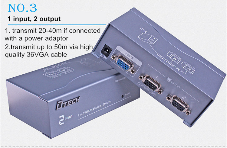 Divisor VGA de 1 a 4 puertos (250MHz)