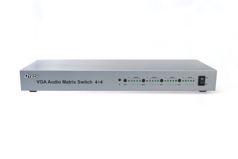 VGA con conmutador de matriz de audio 4 * 4