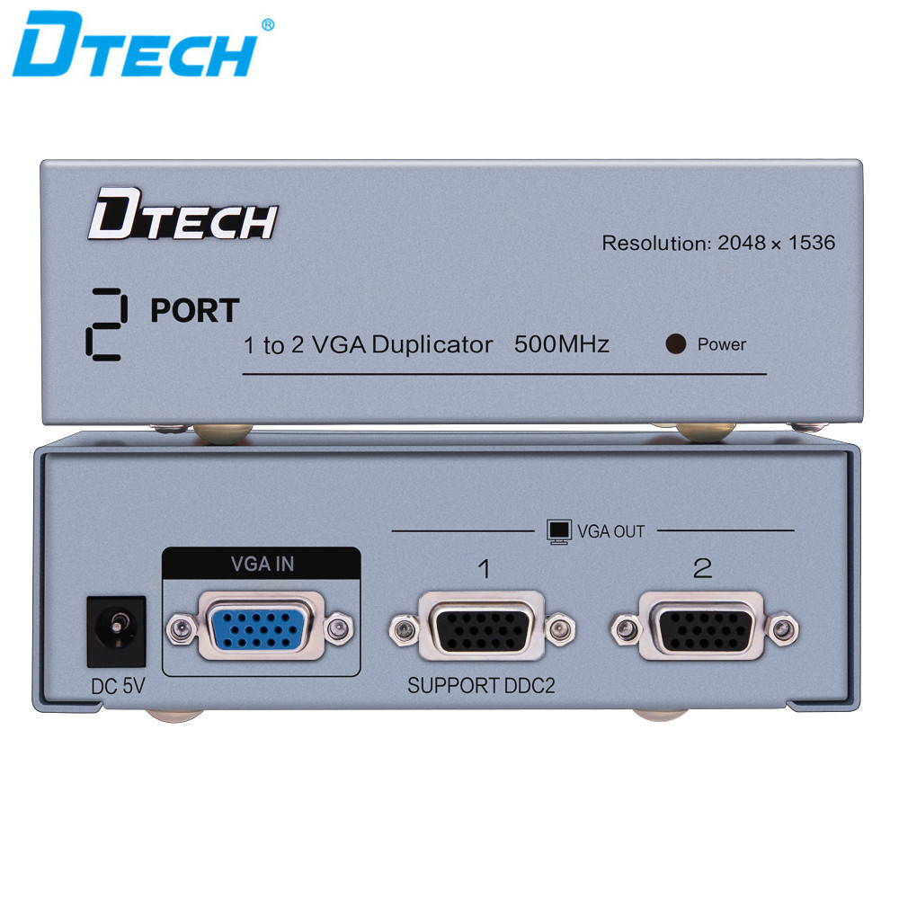 Port VGA Splitter 1 hingga 2 (500MHz)