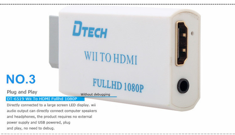 Dtech 720P@60Hz 1080P@60Hz WII TO HDMI Converter