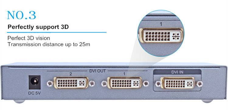 Port DVI Splitter 1 hingga 2