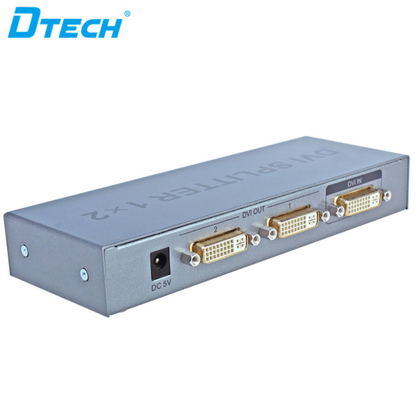 Power Supply DC 5V DVI Splitter 1 Input 2 Output