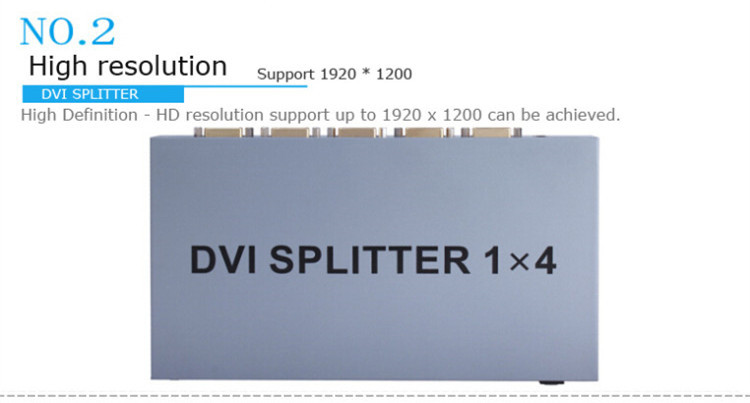 Dtech 1920x1080@60Hz 1 to 4 Ports DVI Splitter