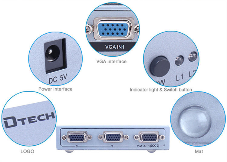 VGA Switch Splitter 2*3(250MHZ)