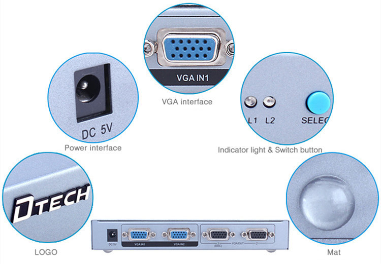 VGA Switch Splitter 2*2(500MHZ)