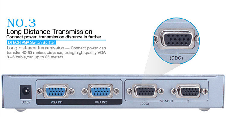 VGA Switch Splitter 2*2(500MHZ)