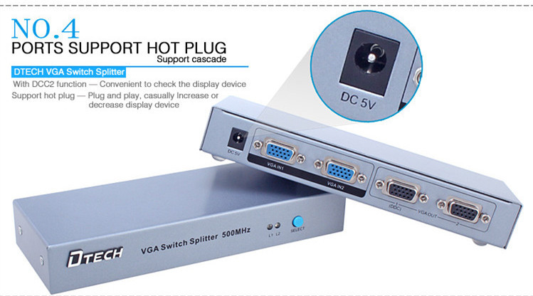 VGA Switch Splitter 2*2(500MHZ)