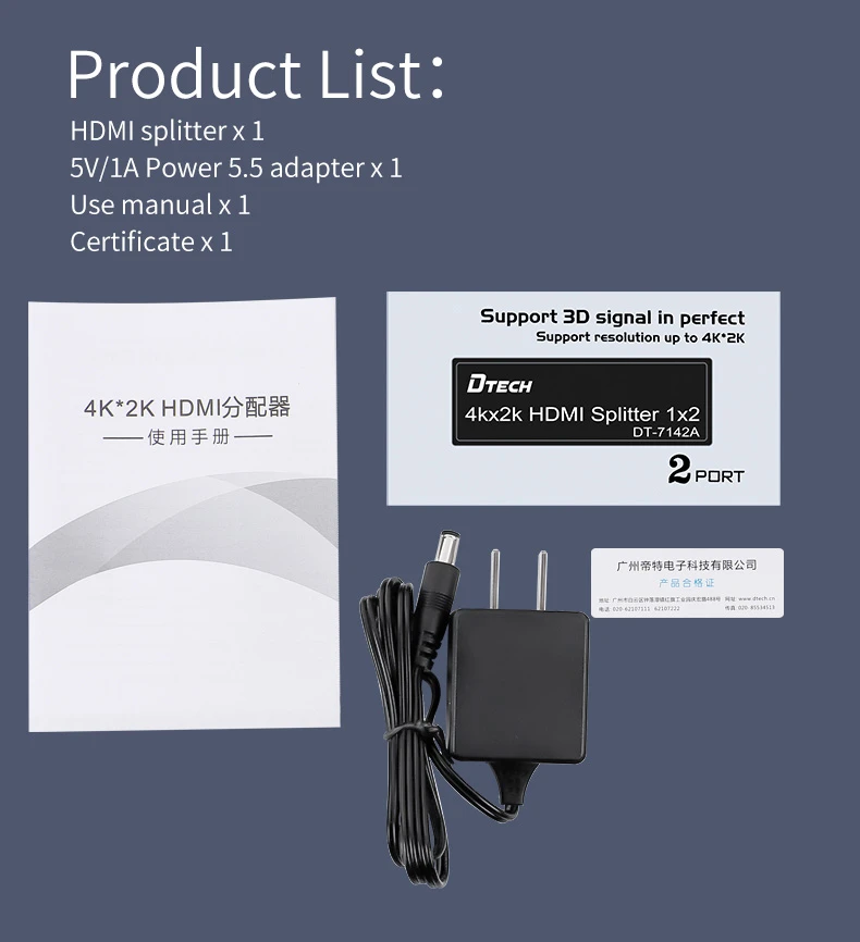 HDMI 1x2 splitter