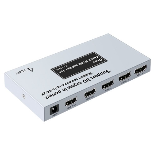 CCTV 4k 1080p 3D Audio Video Wall Distributor Amplifier 4 Ports Hdmi Splitter 1 Input 4 Output