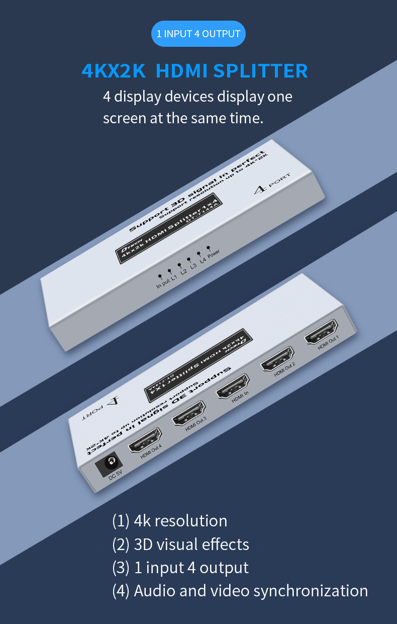 HDMI 4K Splitter 1x4