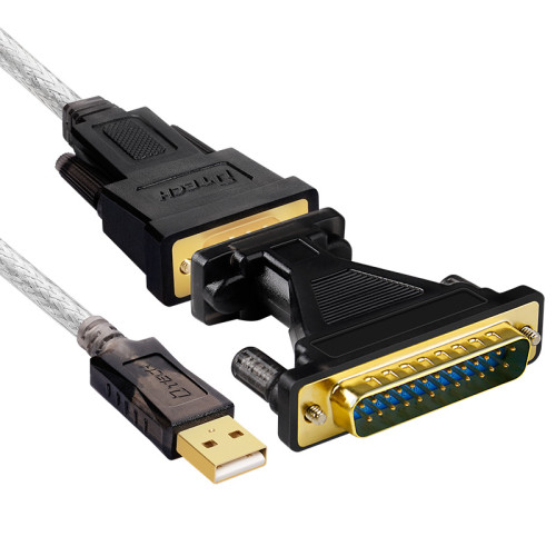 USB to RS232 cable with DB9 to DB25 adapter