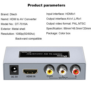 DT-7019A جودة عالية لتحويل AV إلى HDMI