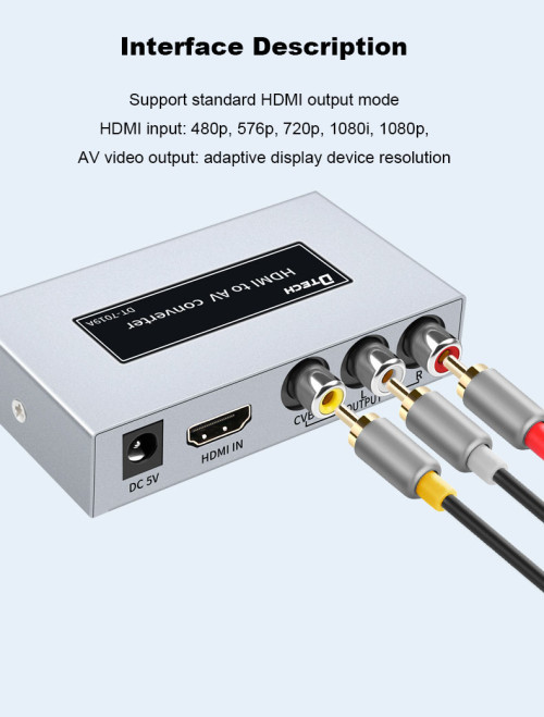 DT-7019A Convertidor AV A HDMI de alta calidad