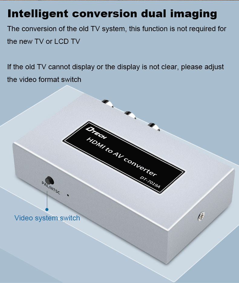 Dtech Metal Shell HDMI to AV RCA Converter