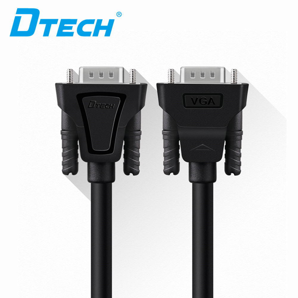 Dtech VGA 3+6  M/M HD CABLE （BLACK）