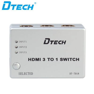 DTECH DT-7018 1080P@60HZ HDMI Switch 3 to 1 with IR