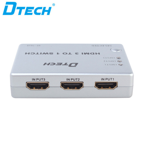 DTECH DT-7018 Support 250MHz/2.5Gbps 1080P HDMI SWITCH 3x1