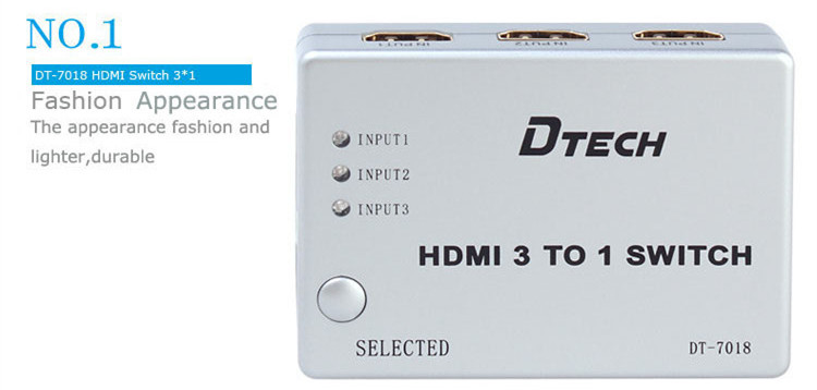 DTECH DT-7018 1080P HDMI SWITCH 3 In 1 Out