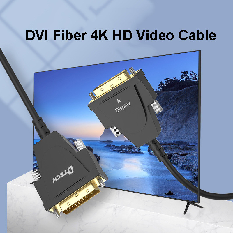 dtech nueva llegada cable de fibra dvi