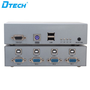 DTECH DT-7017 1920 x 1440 250MHZ VGA KVM Switch 4*1