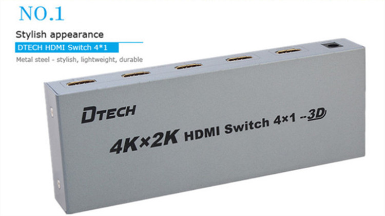 DTECH DT-7041 3D 4K*2K HDMI Switch 4 to 1+ Audio