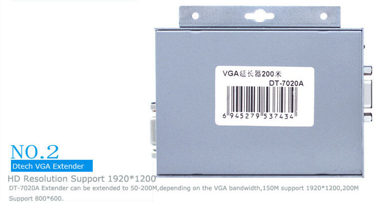 Dtech High Quality DT-7020 VGA EXTENDER 100M Over Cat5