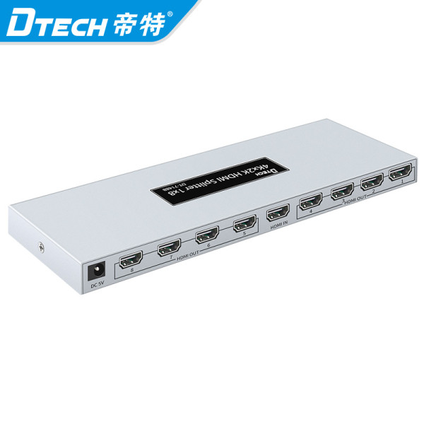 Dtech 3d HD 1x8 Port Adapter 4k HDMI Splitter 1 in 8 out