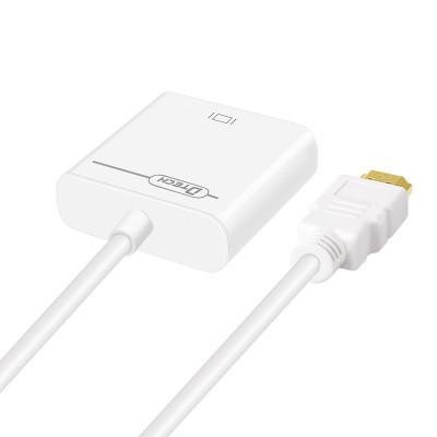 Dtech HDMI TO VGA Cable 1080P Monitor TV PC Audio Video White HDMI Cable Converter vga to hdmi cable