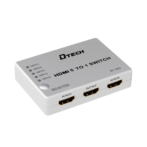 Dtech Switch HDMI Switcher 5x1 CCTV 1080p HDCP 4K HDMI Switch