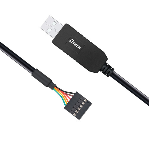 DTECH FTDI USB to TTL Serial 5V Adapter Cable 6 Pin 0.1 inch Pitch Female Socket Header UART IC FT232RL Chip Windows 10 8 7 Linux MAC OS USB to TTL Serial Cable