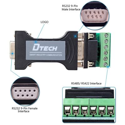 DTECH OEM/ODM Ethernet serial adapter TIA / EIA standard RS232 to RS485 Converter