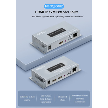 150M IP HDMI KVM extender with IR