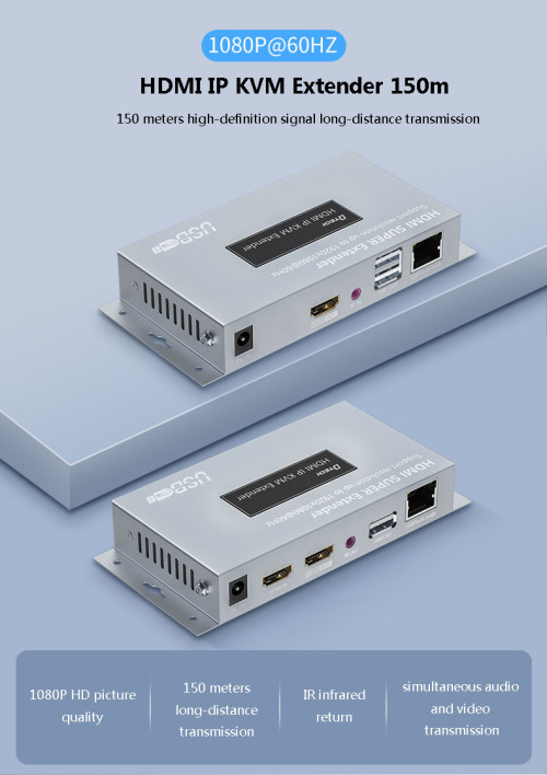 150M IP HDMI KVM extender with IR