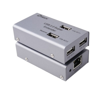 Dtech Hot selling 1080p 4 USB port adapter USB2.0 Extender 50m