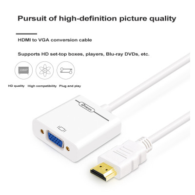 DTECH factory price 1080p male to female audio and video converter adapter HDMI to VGA cable